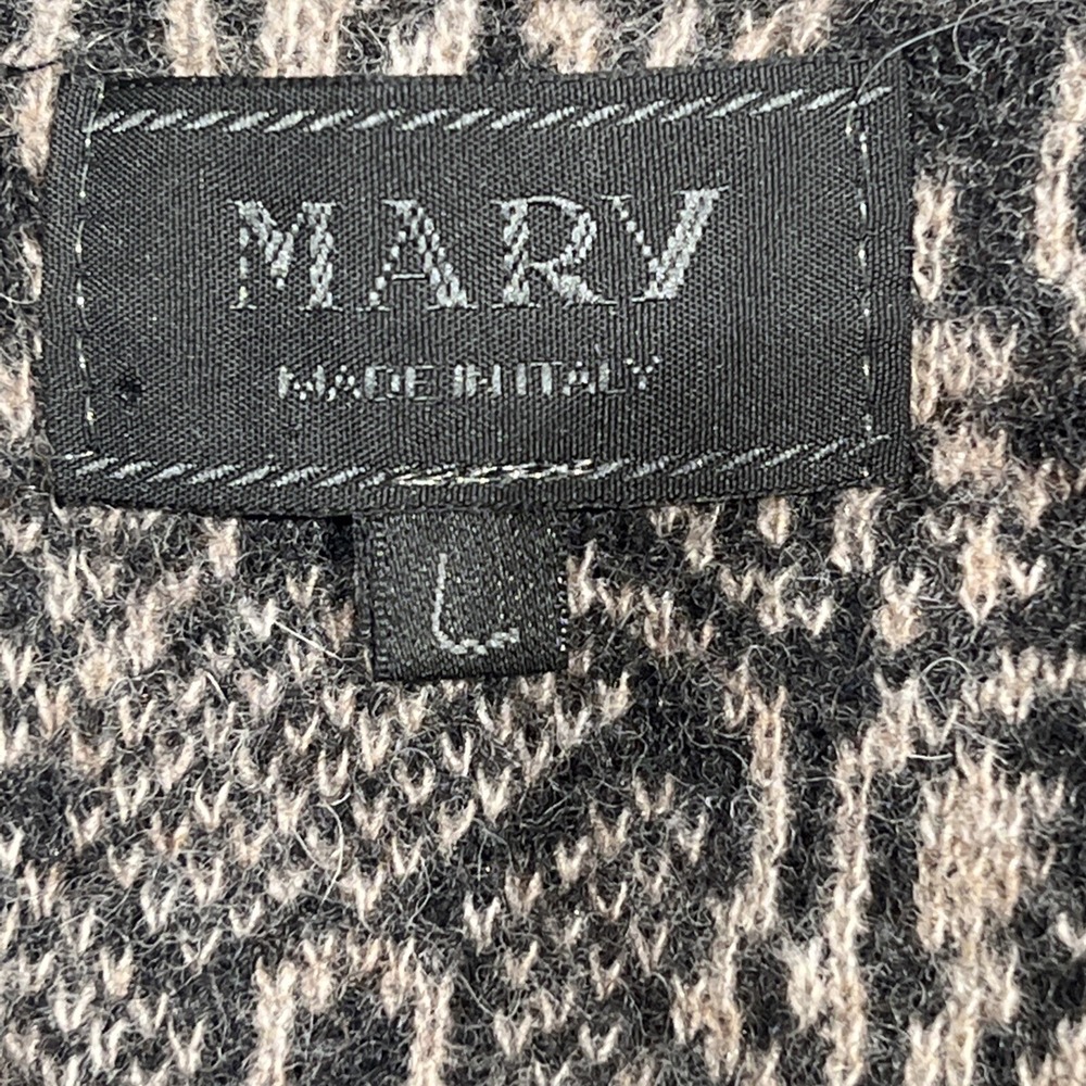 Sweater‎ Knit Jacket Shawl Collar Button Front Geometric Print Made in Italy L - Picture 5 of 11